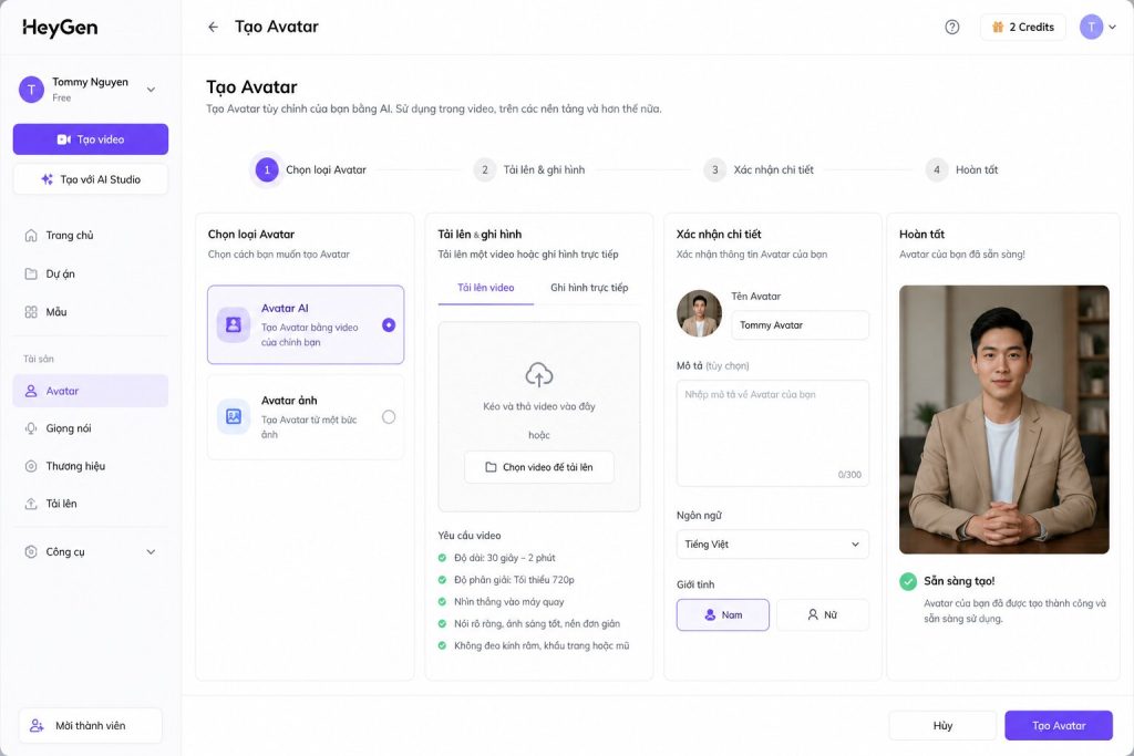 HeyGen — Tạo Video Avatar AI Chất Lượng Cao Nhất