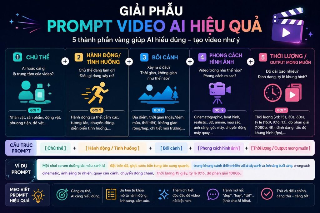 Prompt Tiếng Việt Tạo Video AI