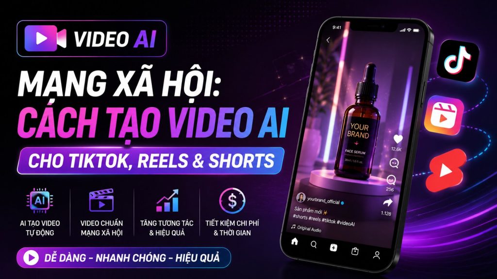 Video AI Mạng Xã Hội: Cách Tạo Video AI Cho TikTok, Reels & Shorts [2026]