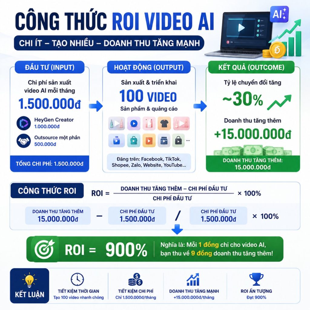 Cách tính ROI để biết gói video AI có đáng tiền