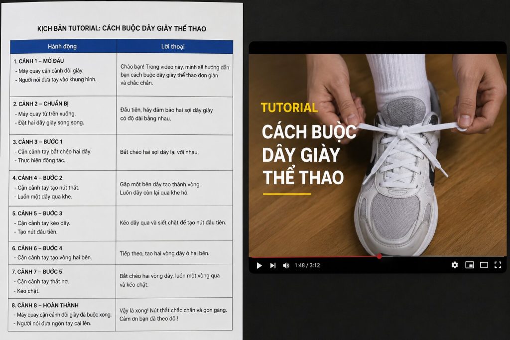 Kịch Bản Video Tutorial: Mẫu Script & Khung Viết Cho Video Hướng Dẫn Sử Dụng + Onboarding